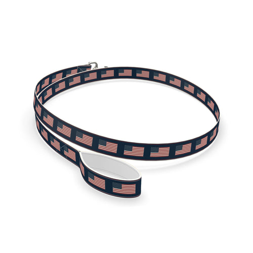 Old Glory Leash — Navy on a white background, view 1