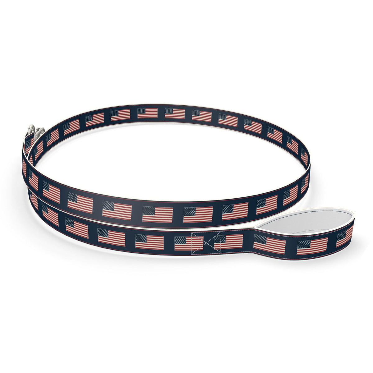 Old Glory Leash — Navy on a white background, view 2