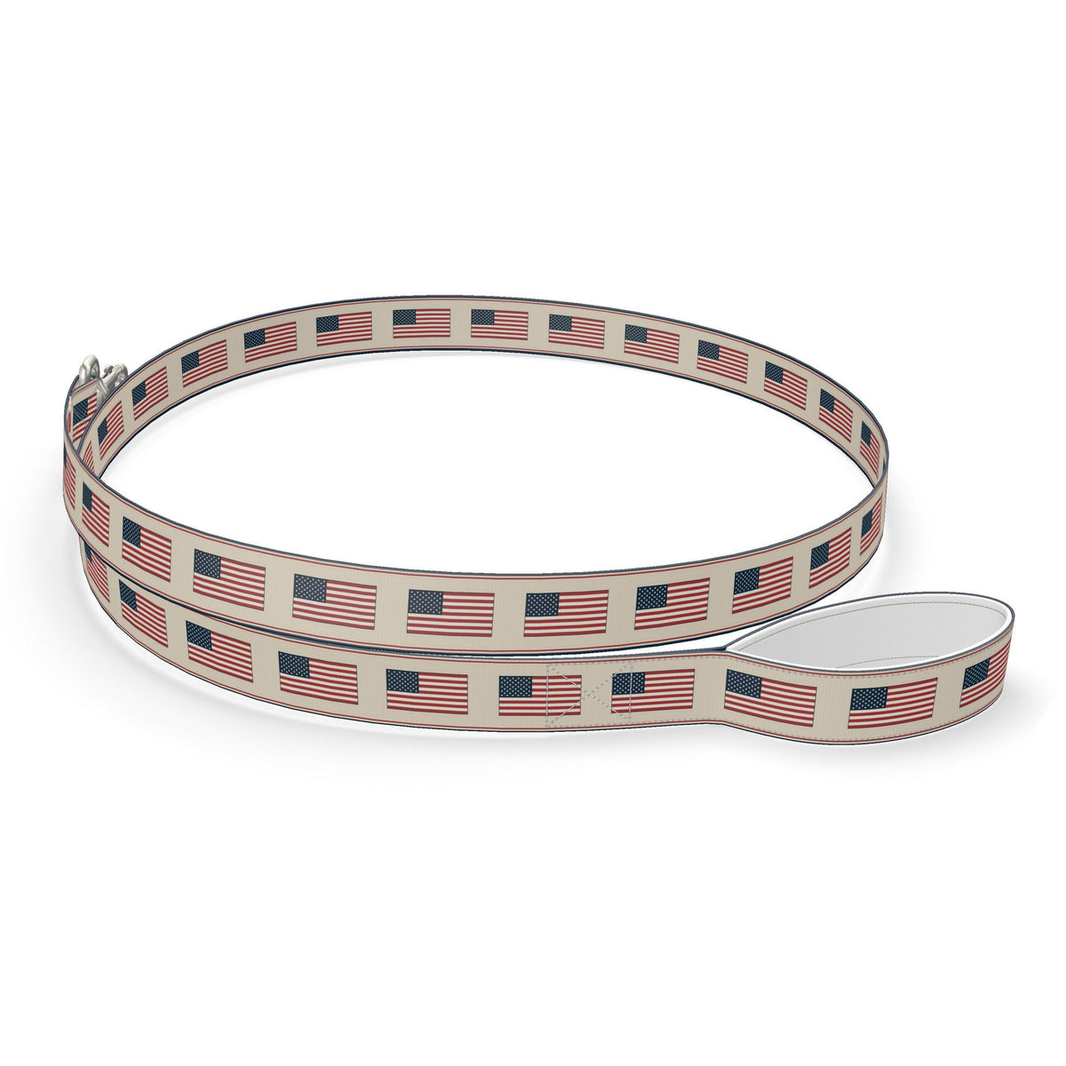 Old Glory Leash — Cream on a white background, view 2