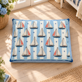 Regatta Row Dog Bed in a coastal home